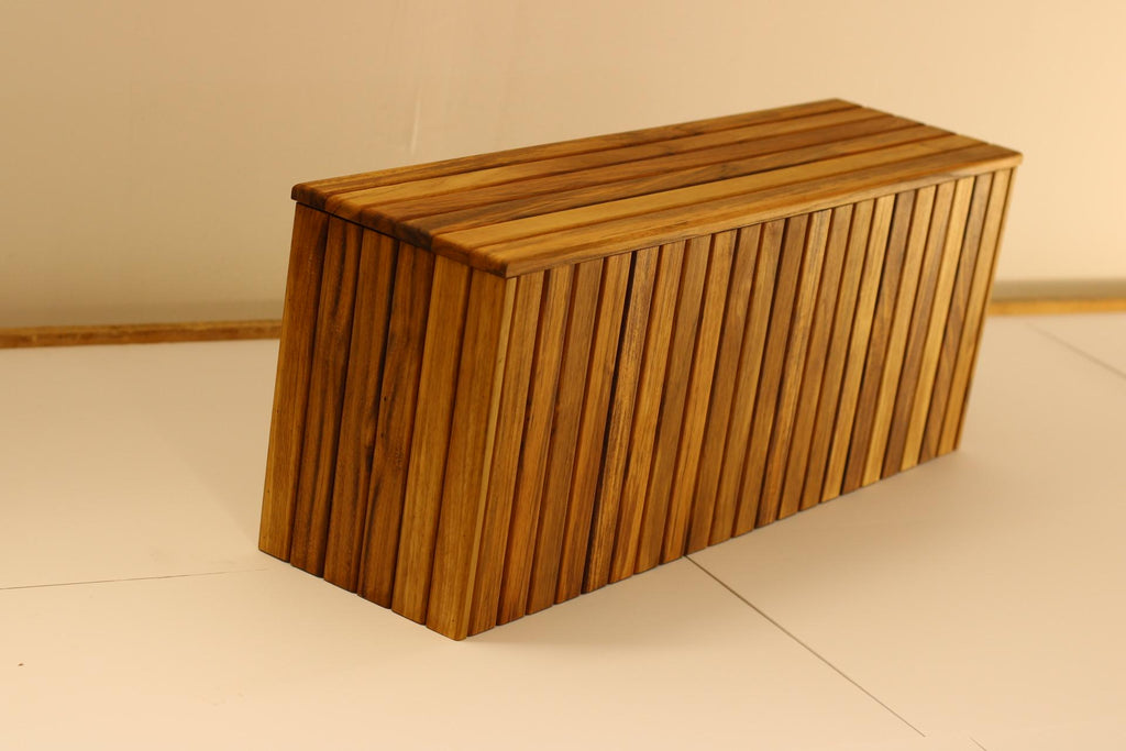 Teak storage step side