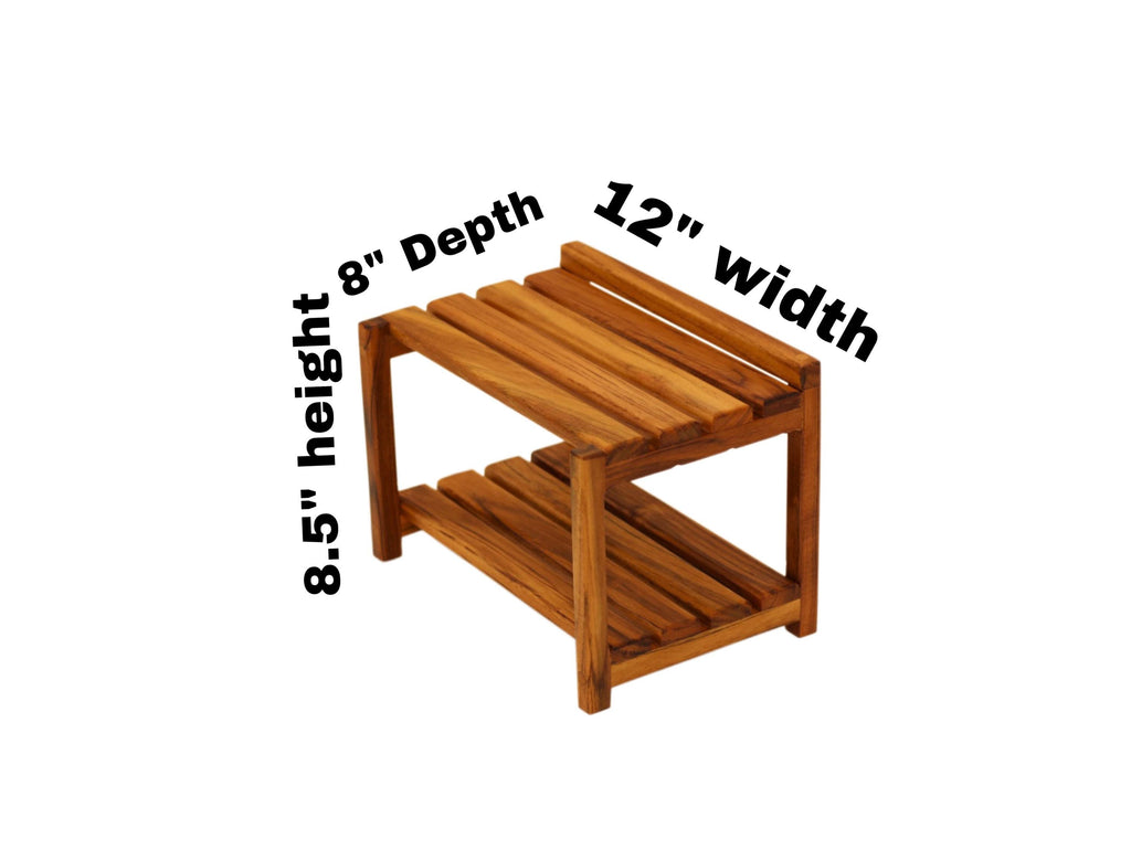 Teak bench with dimensions